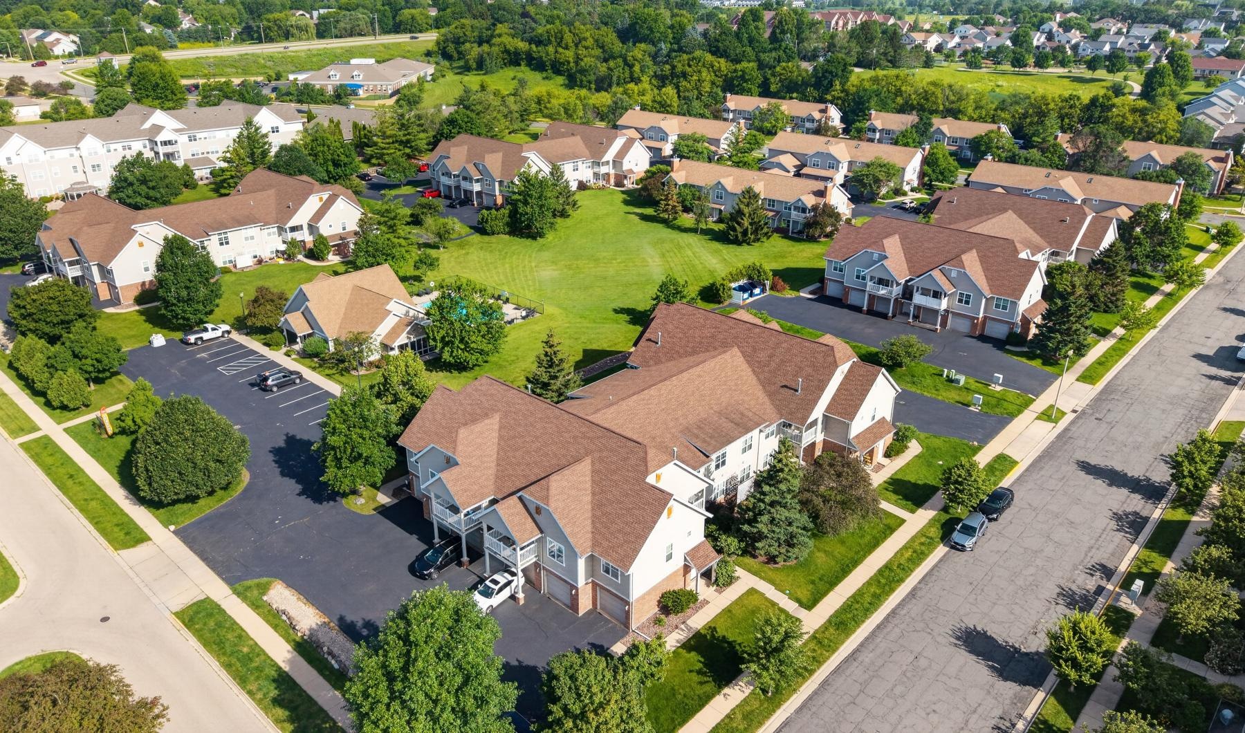 aerial view of a neighborhood