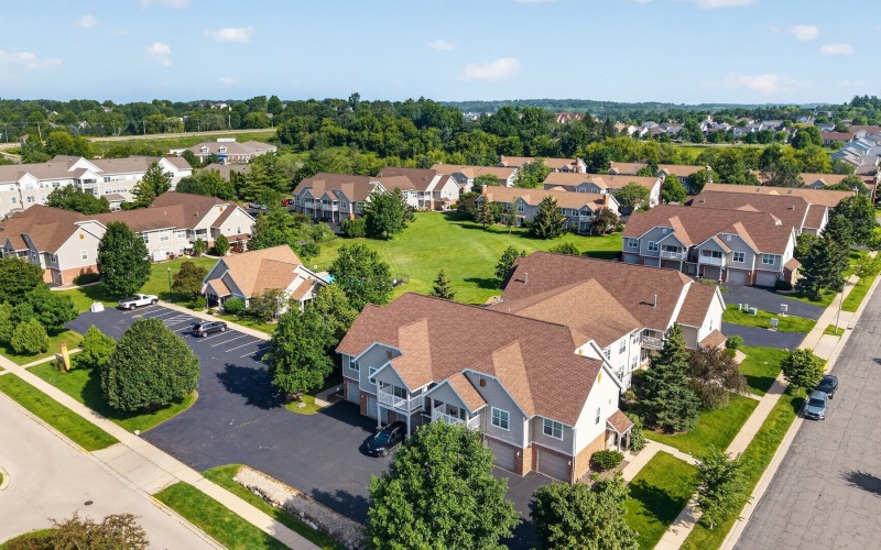 aerial view of a neighborhood