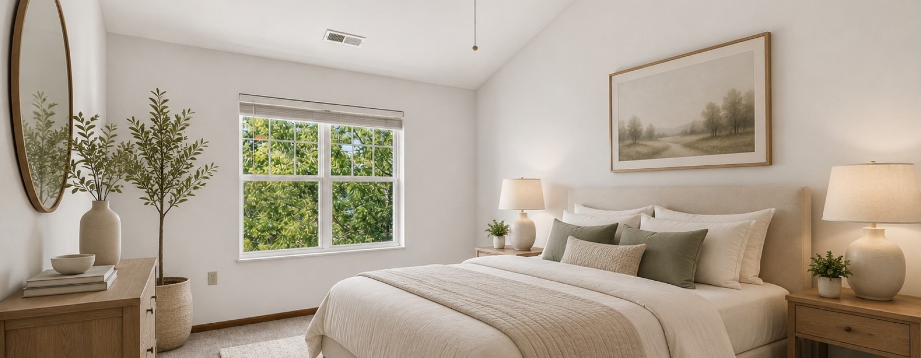 bedroom with large windows
